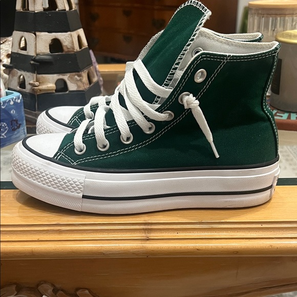 Converse Forest Green High-Tops with White Accents - Picture 3 of 6